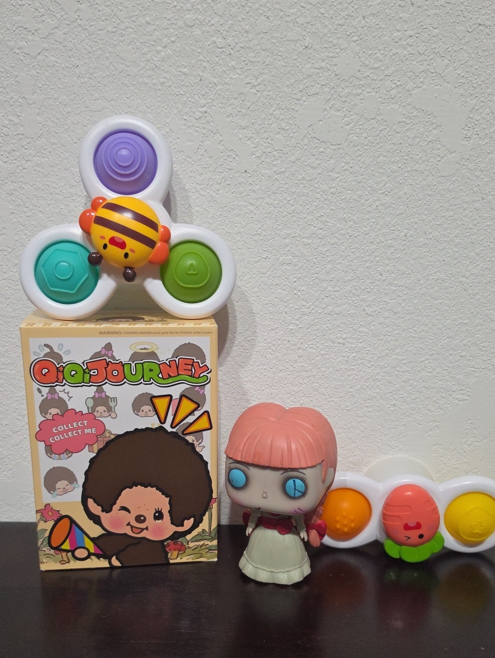 Kids Interactive Spinner Toy Set in White, Green, Purple, Pink and Orange